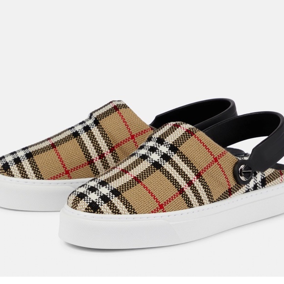 BURBERRYChecked slingback slippers - Picture 3 of 4